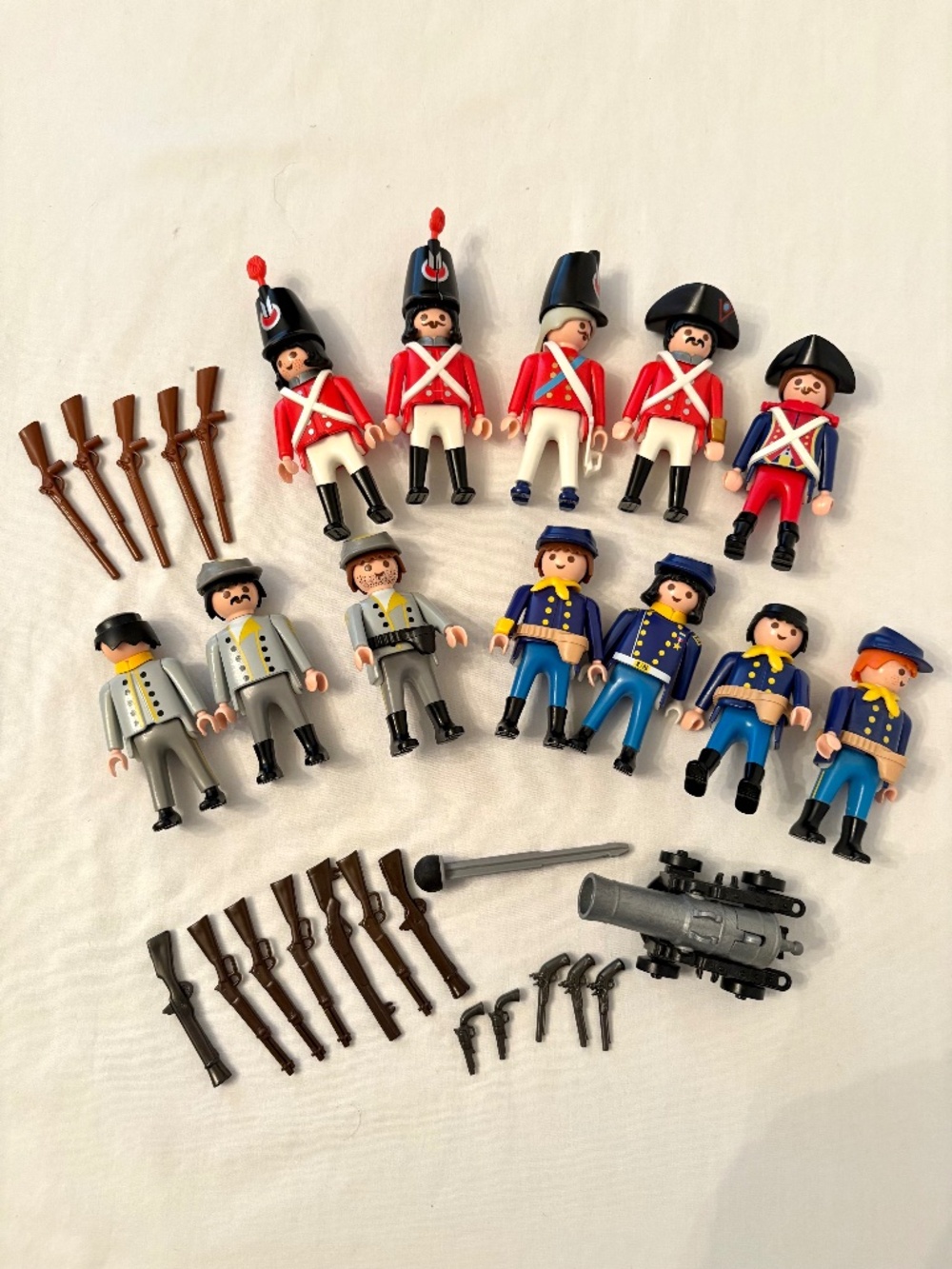 Playmobil Soldiers Army Civil War Union Confederate British Red Coat Lot